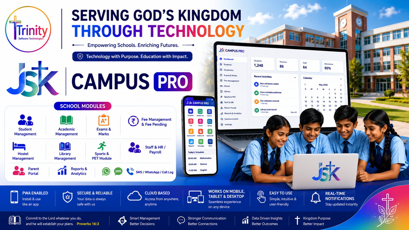 JSK Campus Pro — Serving God's Kingdom Through Technology